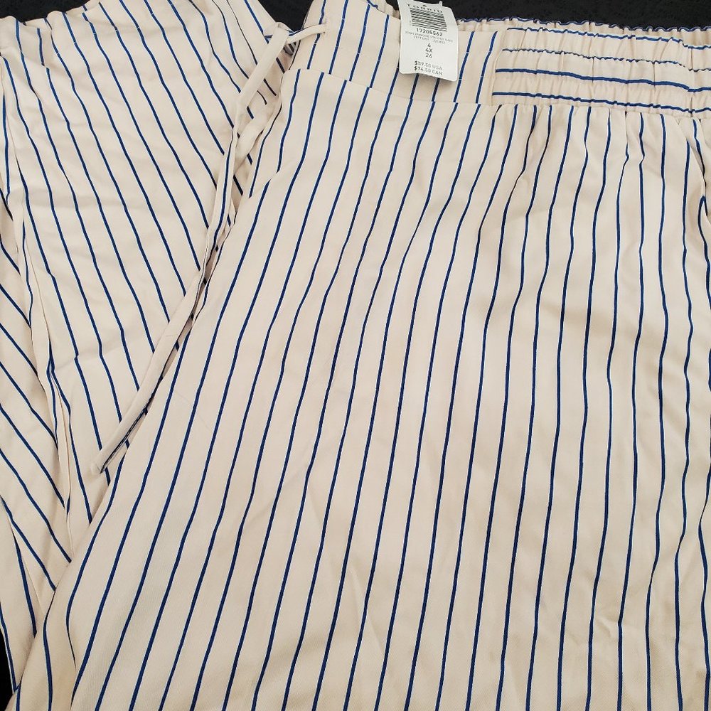 NWT Torrid striped stretch challis taper pants (4X)